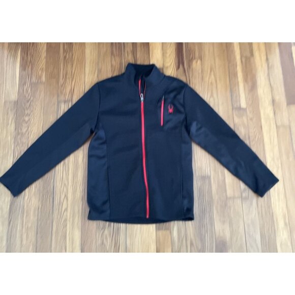 Spyder Other - Spyder Jacket Youth Black Full Zip High Neck Pockets Boys Size Large 14/16